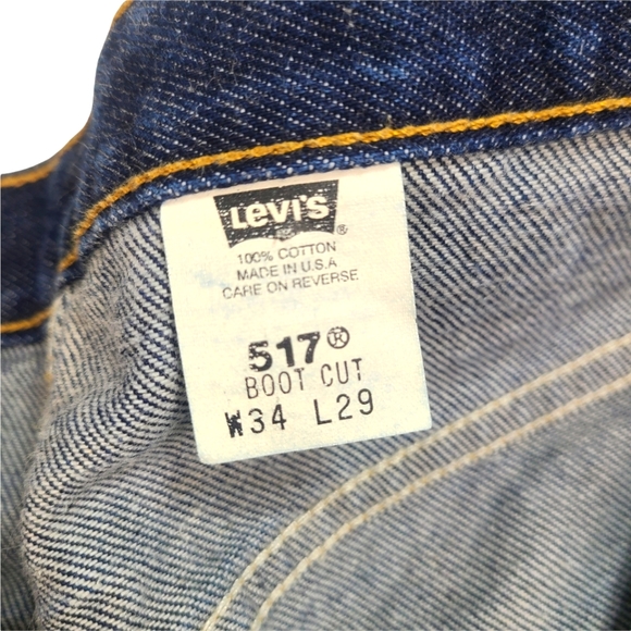 VTG Levi's 517 Boot Cut Jeans Made In USA - Picture 4 of 9